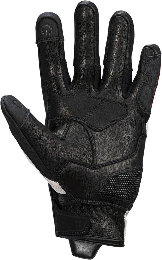 Rapid 1.0 leather gloves black-white-red