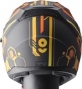 Full Face Helmet Hexago Graphic yellow-orange