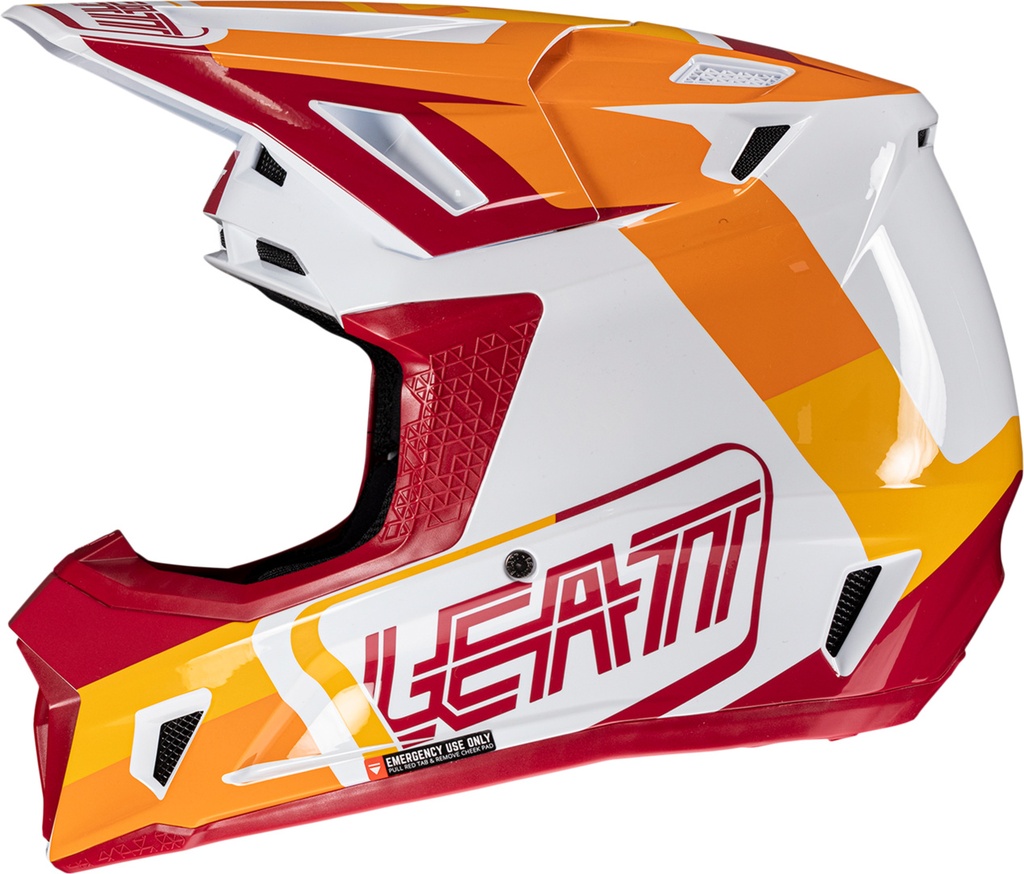 Helmet Kit Moto 7.5 V25 ruby orange-red-white