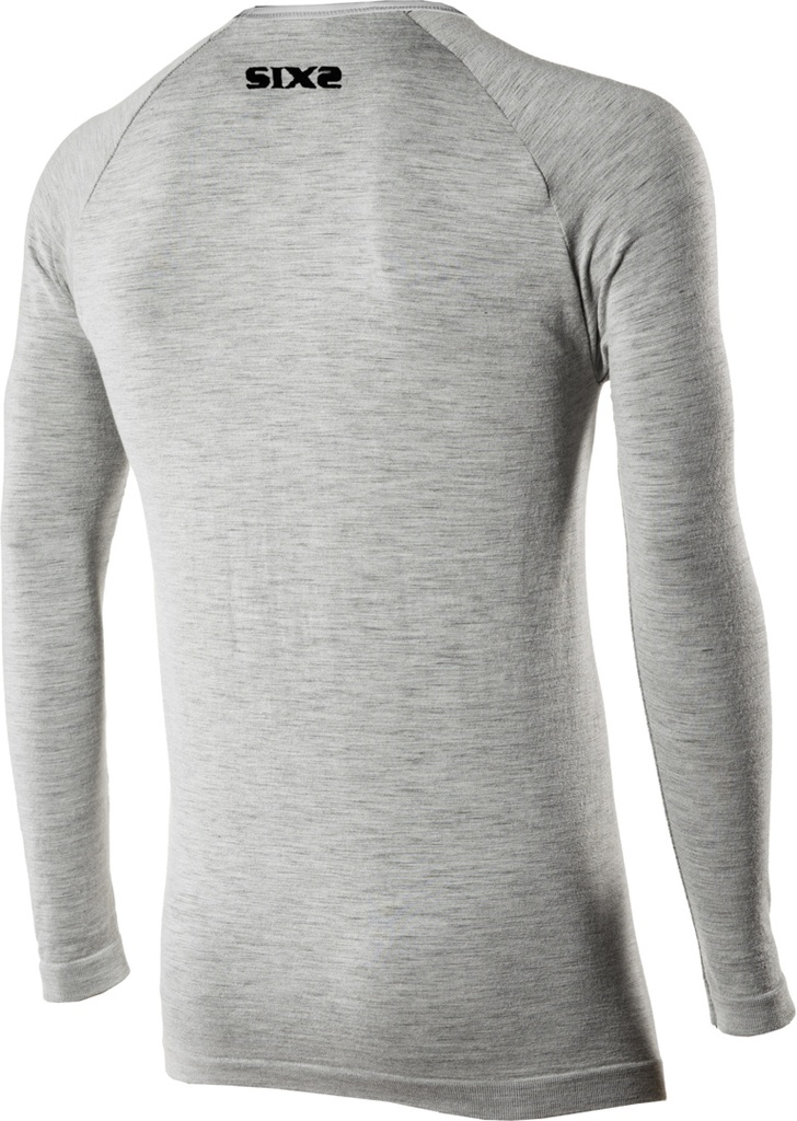 Long sleeve merino V-neck SERAFINO MERINOS grey