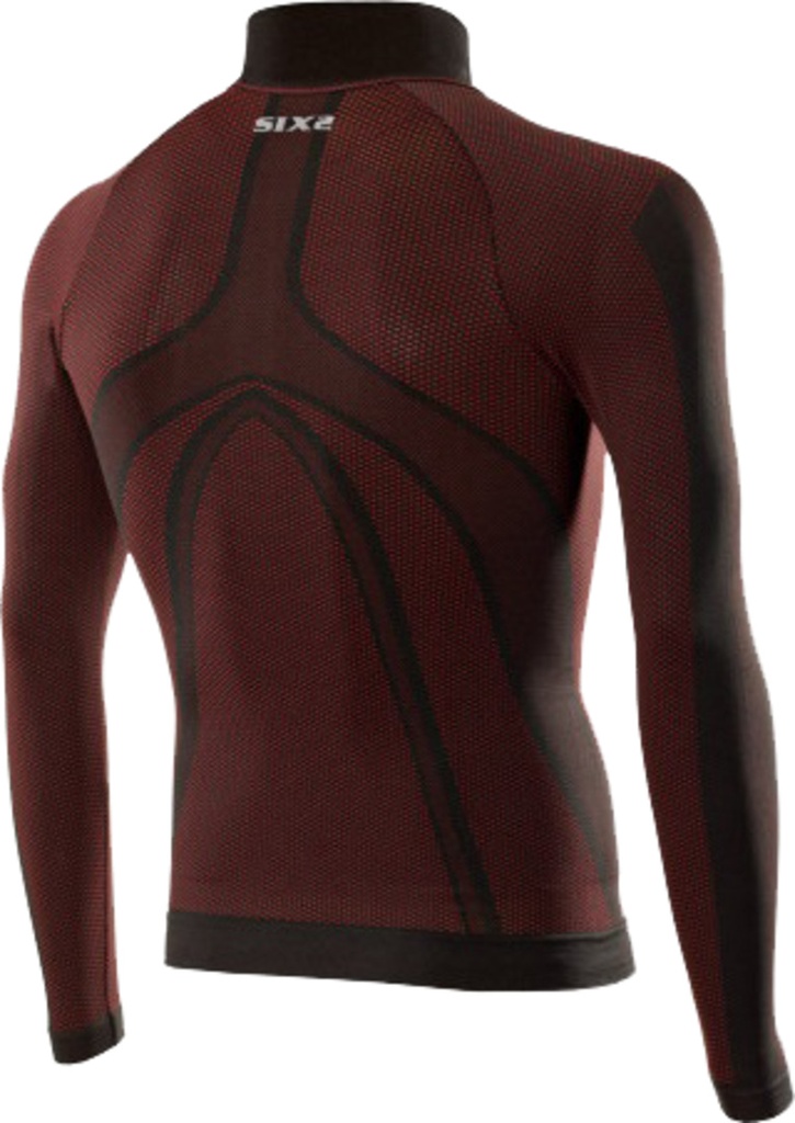 Long sleeve turtleneck jersey dark red
