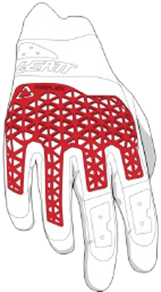 Glove Moto 4.5 Lite white-grey-red