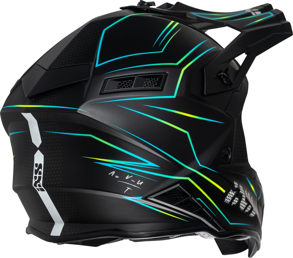 Cross Helmet iXS189FG 2.0 black matt-yellow fluo