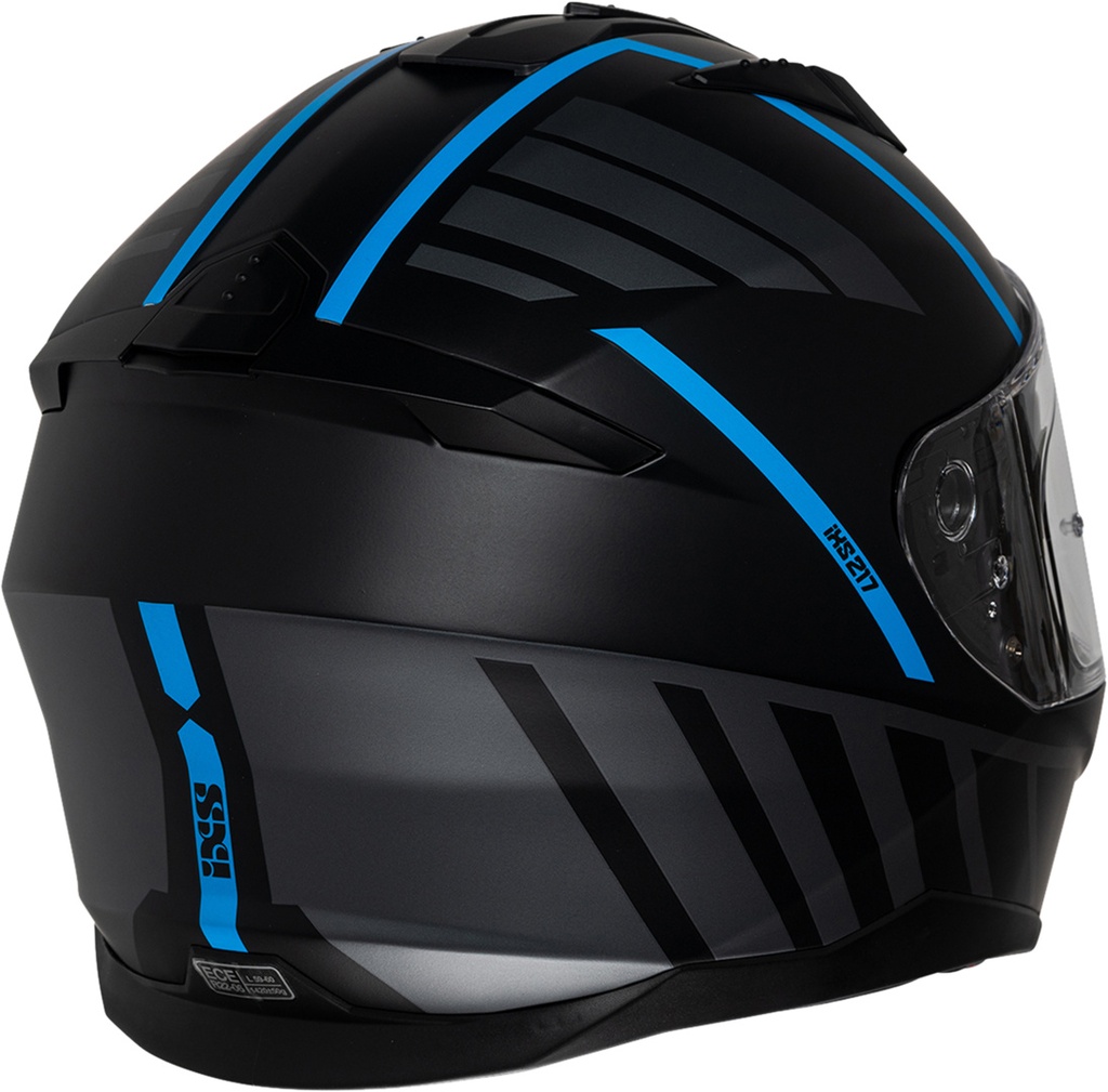 Full Face Helmet iXS217 2.0 black matt-turquoise 