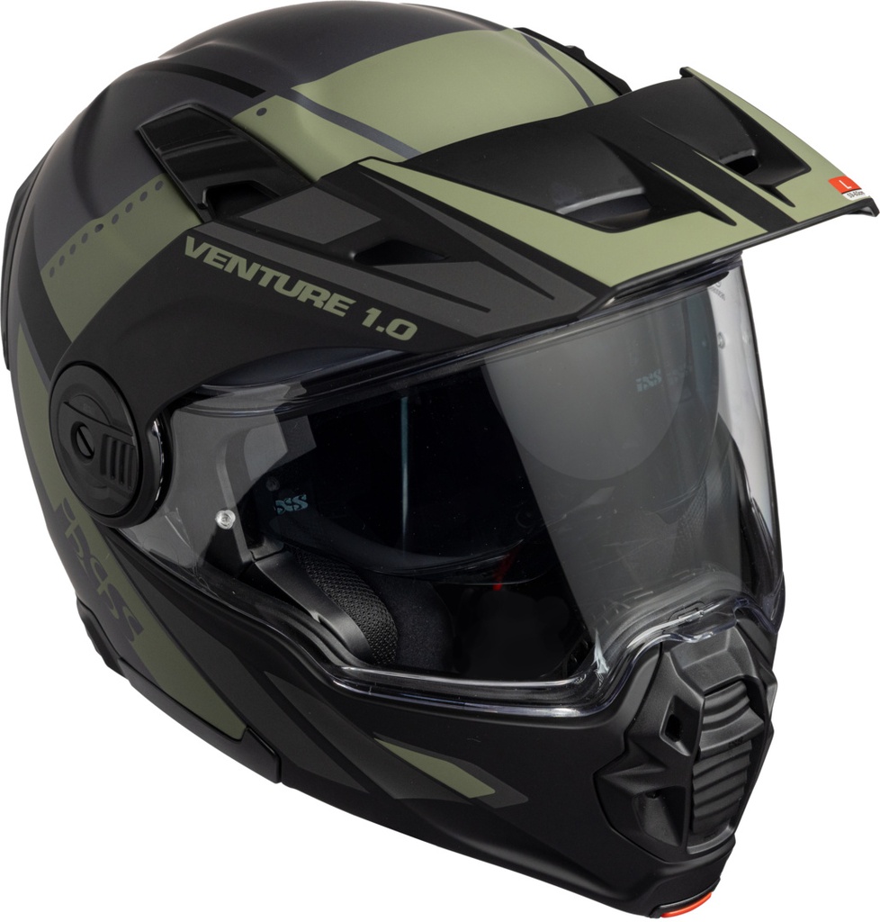Flip-up helmet Venture 1.0 matt black-anthracite-olive