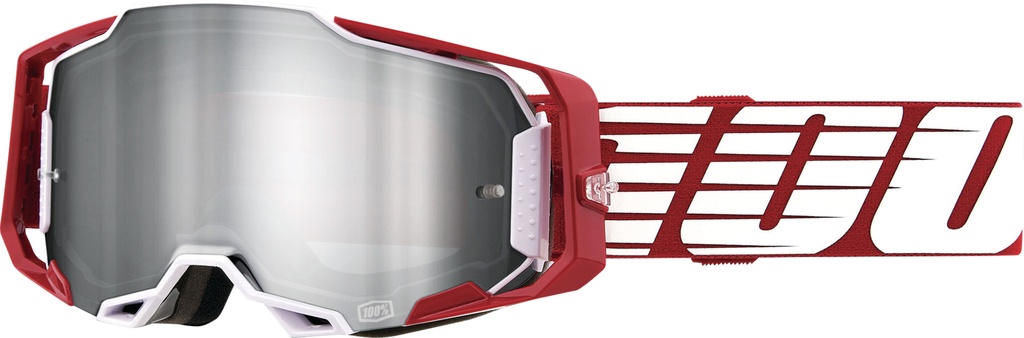 Armega Goggle Oversized Deep Red - Mirror Silver