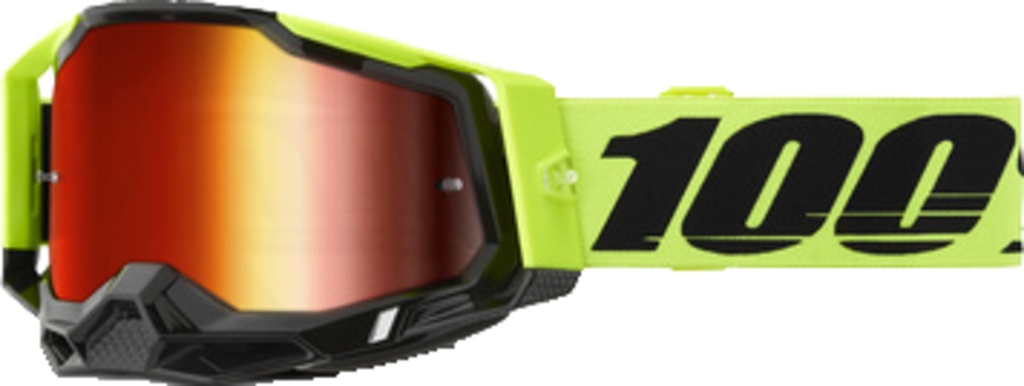Goggle Racecraft 2 Neon Yellow - Mirror Red Lens
