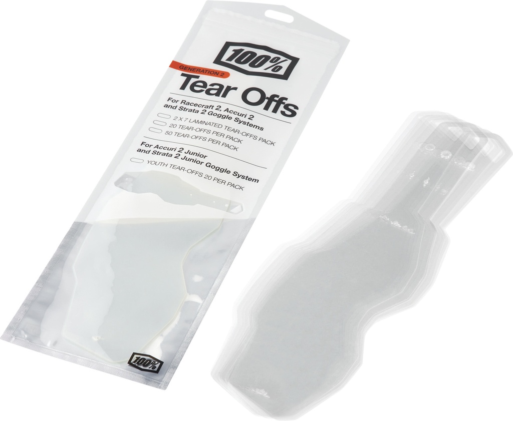 RC2/AC2/ST2 Standard Tear-Offs 50 PK