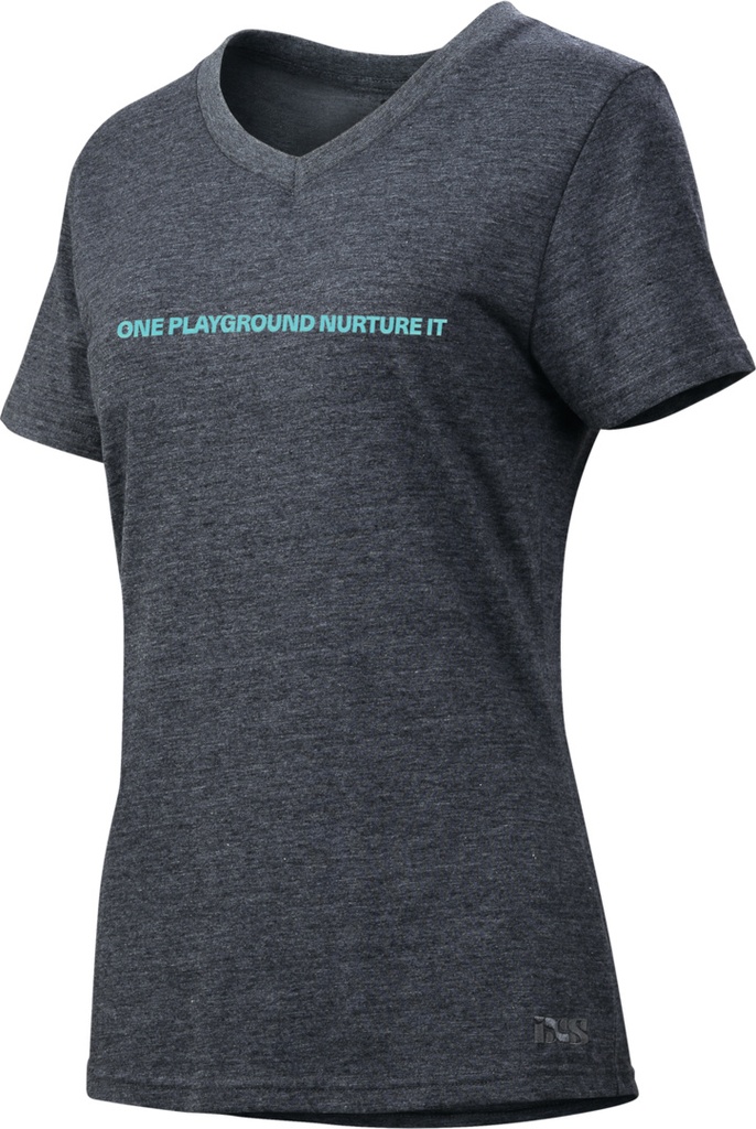 T-Shirt Playground Women Tee anthracite-celeste