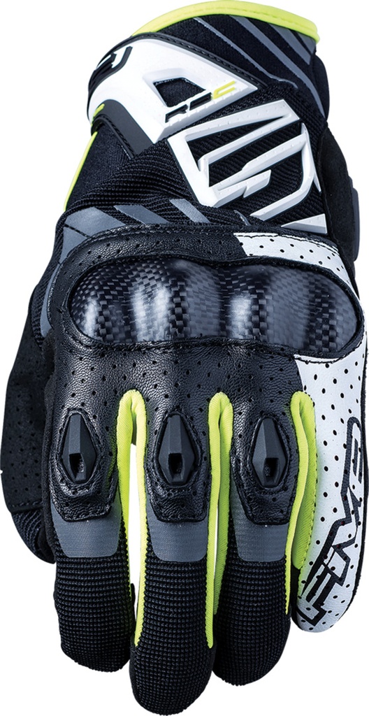Gloves RS-C black-white-fluo yellow 2021