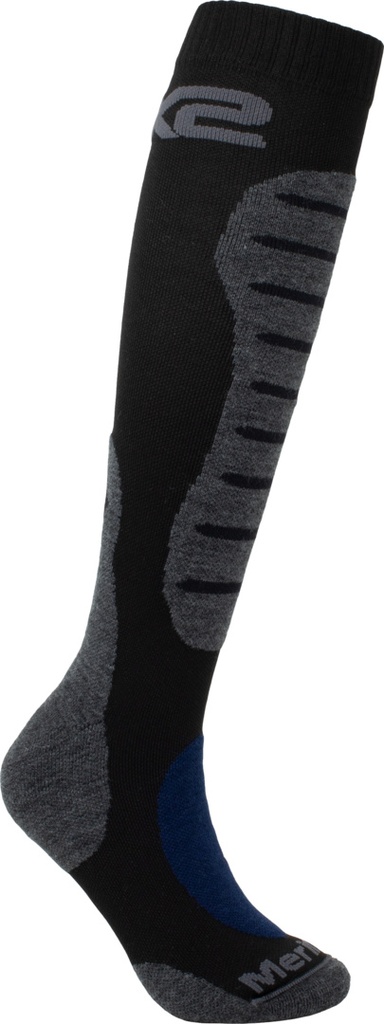 Long Socks MOT2 MERINOS black-grey