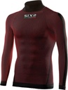 Long sleeve turtleneck jersey dark red