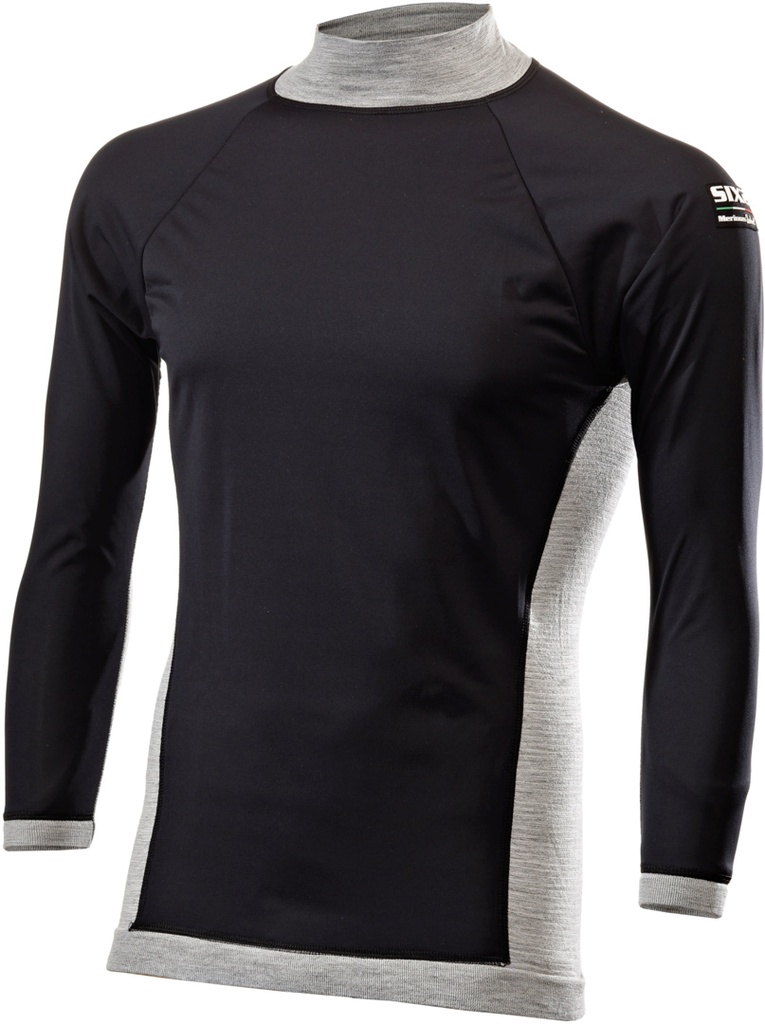 Langarm Merino TS4 MERINOS grey-black