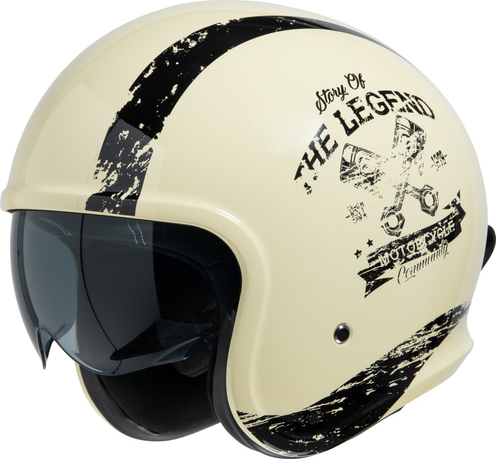 Jet Helmet iXS880 2.0 flat ivory-black