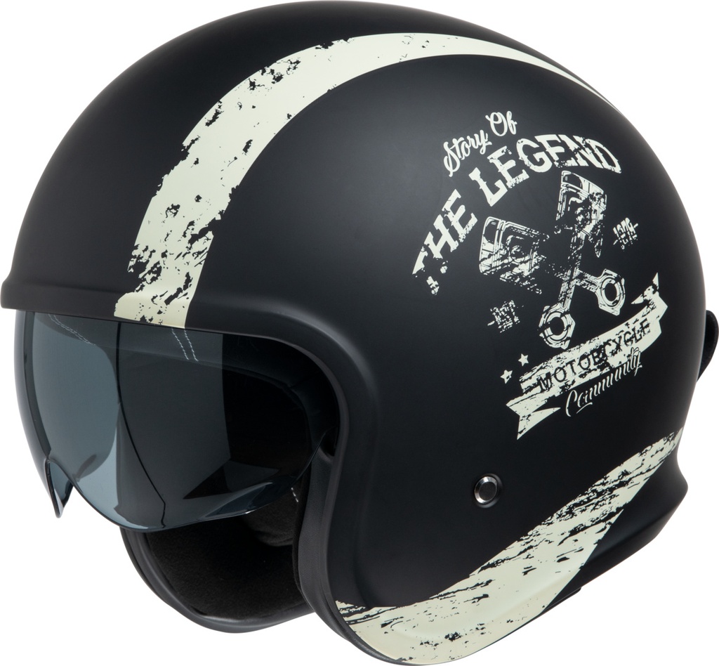 Jet Helmet iXS880 2.0 flat black-ivory