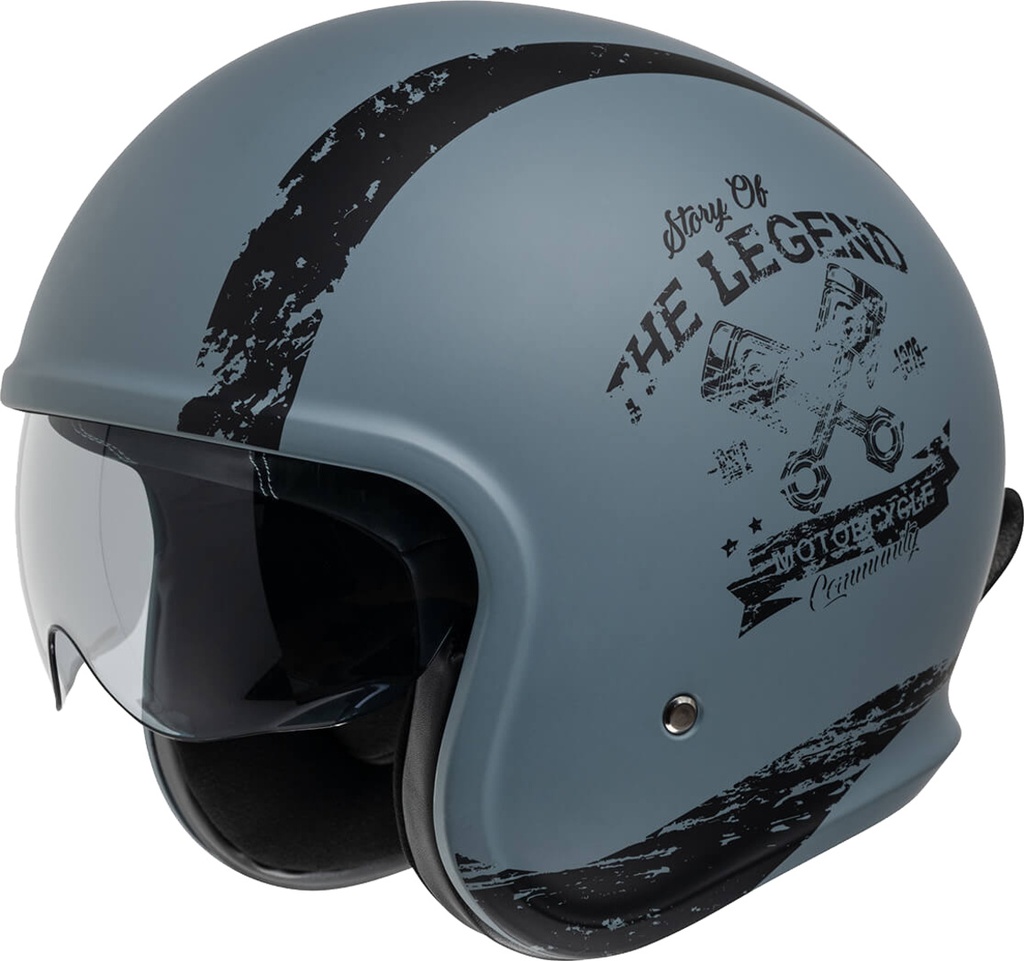 Jet helmet iXS880 2.0 grey matt-black