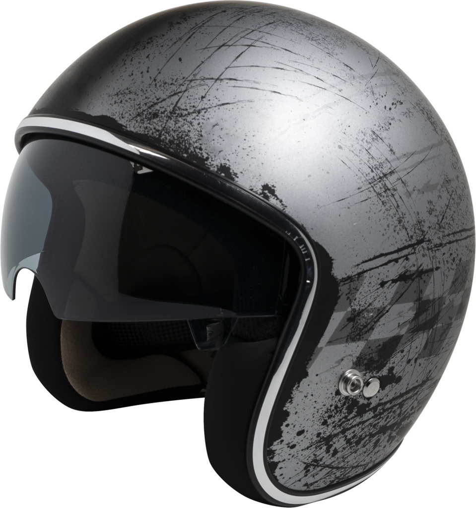 Jet Helmet iXS77 2.5 matt silver-black