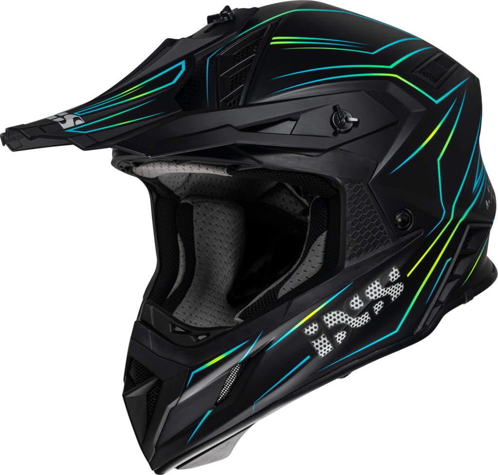 Cross Helmet iXS189FG 2.0 black matt-yellow fluo