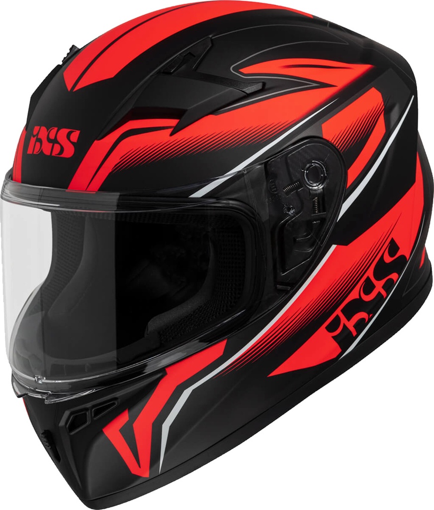 Full face helmet iXS136 2.0 Kids matt blacke red