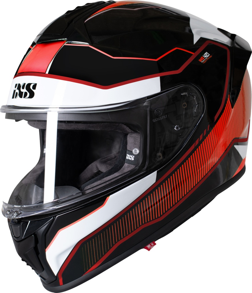 Integral Helmet iXS421 FG 2.1 black-white-red fluo