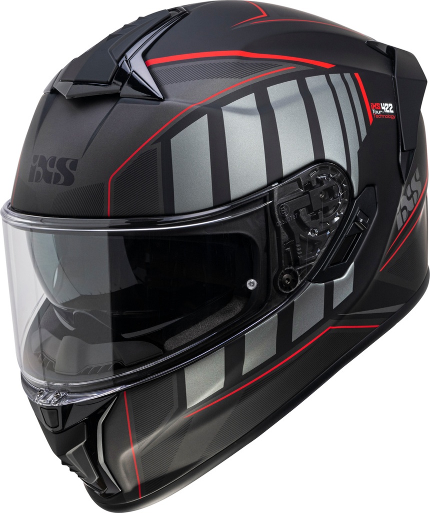 Fullface helmet iXS422 FG 2.16 SV black matt-red