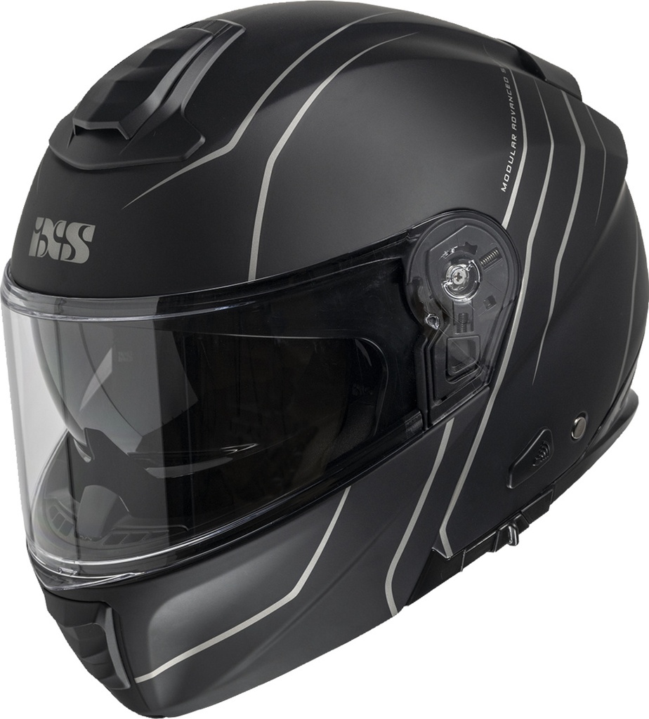 Flip-up helmet iXS460 FG 2.0 matt black-grey