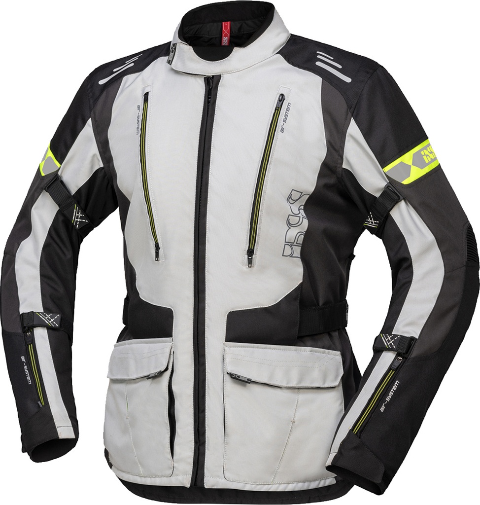 Tour jacket Lorin-ST gray-black-yellow neon