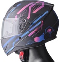 Full Face Helmet Hexago Graphic blue-violet