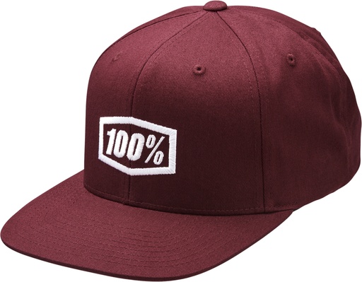 [6220044002OS] ICON Snapback Cap Burgundy