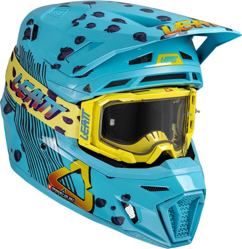 [DL1433485L00] Helmet Kit Moto 8.5 V25 cheetah blue-purple-yellow
