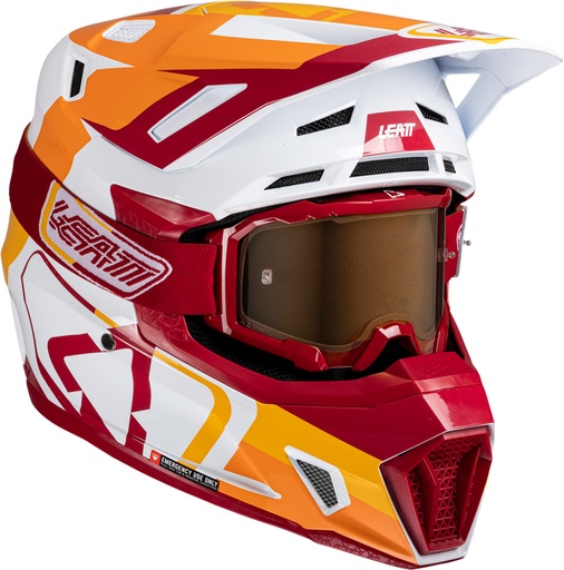 Helmet Kit Moto 7.5 V25 ruby orange-red-white