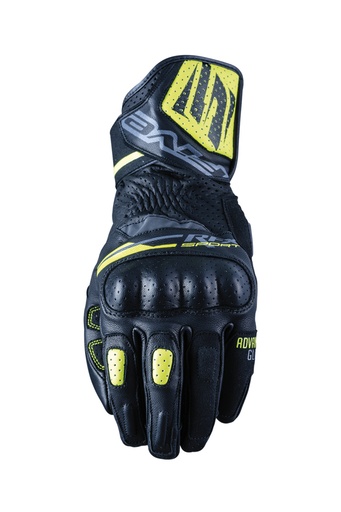 Gloves RFX Sport black-yellow fluo