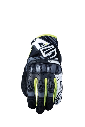 [0219233513XL] Gloves RS-C white-yellow fluo
