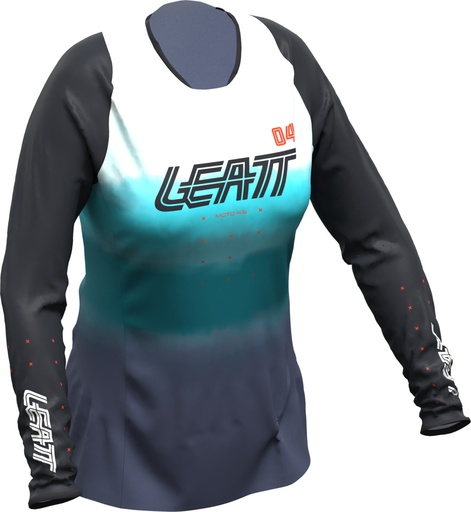 Jersey Moto 4.5 Lite Women V25 marine black-white-turquoise