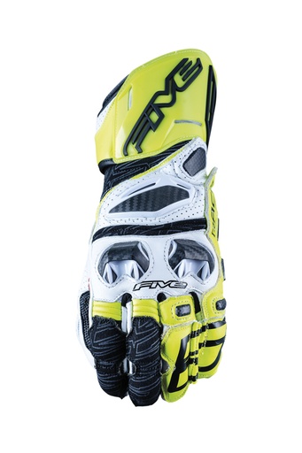 Gloves RFX Race white-fluo yellow