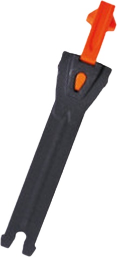 [F464TBA1P27N] Ratchet Alu 12.5 cm black-fluo orange