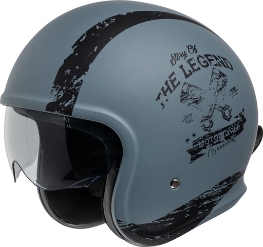 Jet helmet iXS880 2.0 grey matt-black