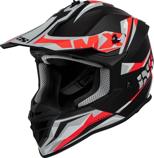 [X12041M32XL0] Motocross helmet iXS362 2.0 black matt-red