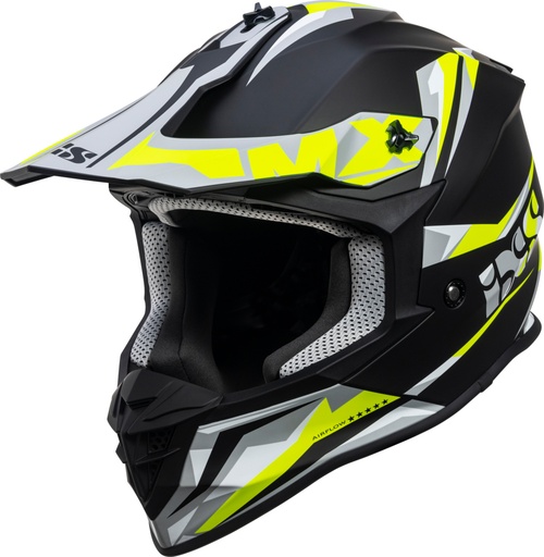 Motocross Helmet iXS362 2.0 ECE 22.05 matt black-neon yellow