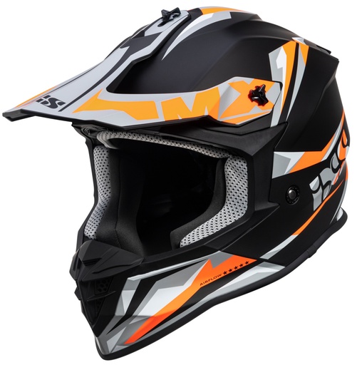 Motocross Helmet iXS362 2.0 ECE 22.05 matt black-neon orange