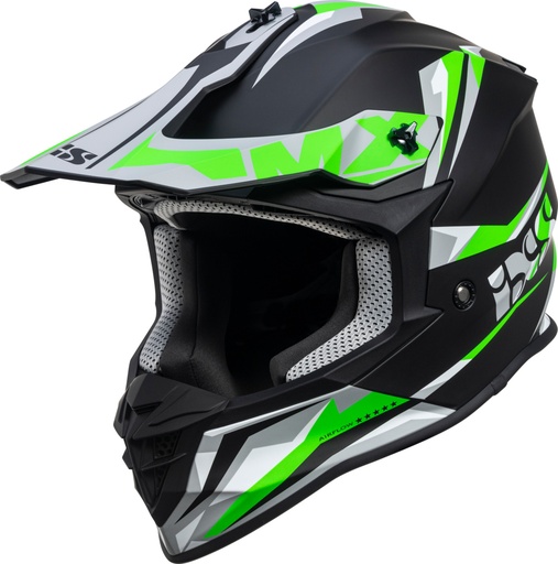 Motocross Helmet iXS362 2.0 ECE 22.05 matt black-neon green