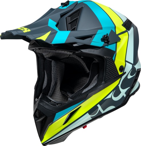 Cross Helmet iXS189 2.0 flat blue-lime