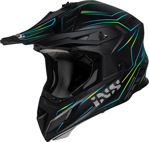 Cross Helmet iXS189FG 2.0 black matt-yellow fluo