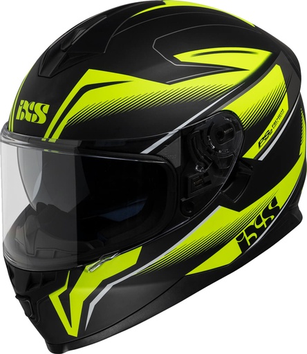 Full-face helmet iXS1100 2.3 black matt-yellow fluo