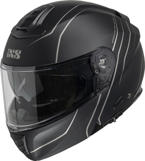 Flip-up helmet iXS460 FG 2.0 matt black-grey