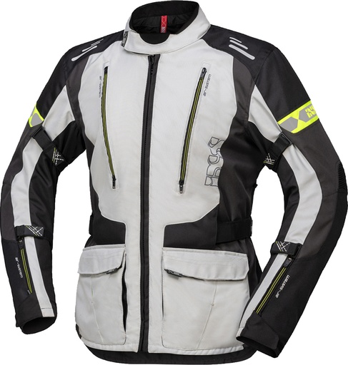 Tour jacket Lorin-ST gray-black-yellow neon