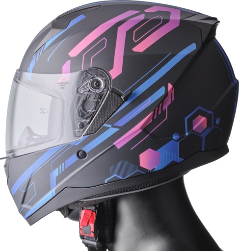 Full Face Helmet Hexago Graphic blue-violet