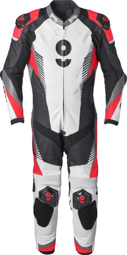 Leather suit GRC-1 1PCS black-white-red